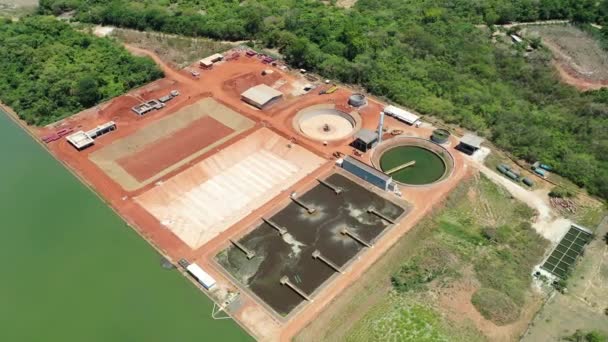 Mogi Guau Σάο Πάολο Βραζιλία Σταθμός Επεξεργασίας Λυμάτων Καθαρισμού Λυμάτων — Αρχείο Βίντεο