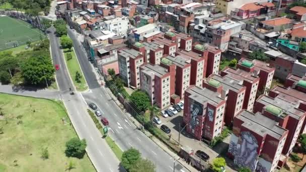 Stadsleven Sao Paulo Brazilië Weglandschap Snelwegplaats Stadslandschap Stadsleven Van Sao — Stockvideo