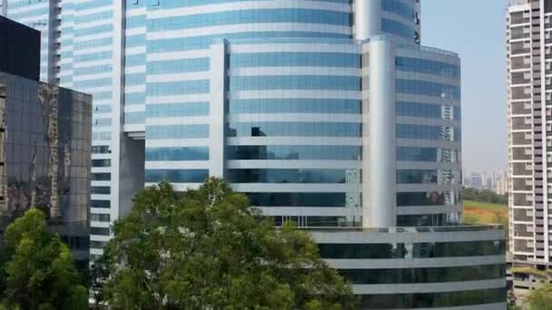 Wolkenkratzer Büroblick Auf Kommerzielle Gebäude Geschäftsbüros Szene Sao Paulo Wolkenkratzer — Stockvideo