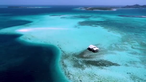 Cidade Caribe Ilha Los Roques Venezuela Praia Paradisíaca Beira Mar — Vídeo de Stock