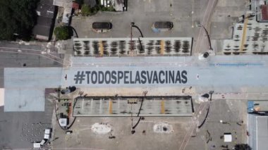 Sambodromo do Anhembi, Sao Paulo City, Brezilya 'da # todospelasvacinas view in the Sambodromo do Anhembi, Sao Paulo city, Brazilya Kampanya # to dospelasvacinas view in the Sambodromo do Anhembi, Sao Paulo city..