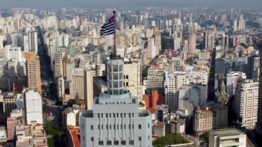 Farol Santander 'in şehir manzarası, Sao Paulo şehrindeki gökdelen. Farol Santander' ın şehir manzarası, Sao Paulo şehrindeki gökdelen. Brezilya 'nın Sao Paulo şehrindeki gökdelen..