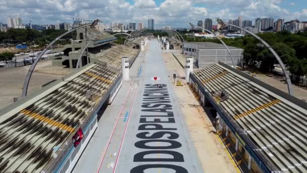 Kampania Todospelasvacinas View Sambodromo Anhembi Sao Paulo City Brazylia Kampania — Wideo stockowe
