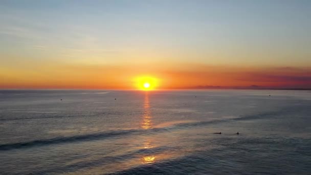 Havsutsikt Över Solnedgången Stranden Arraial Cabo Rio Janeiro Brasilien Havsutsikt — Stockvideo