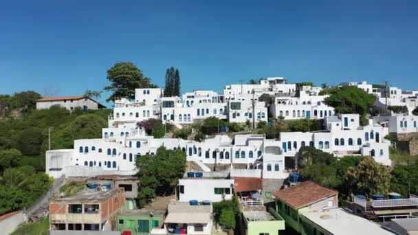 Küstenblick Auf Häuser Arraial Cabo Rio Janeiro Brasilien Küstenblick Auf — Stockvideo