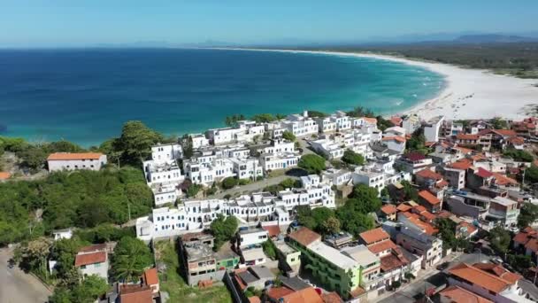 Przybrzeżny Widok Plażę Arraial Cabo Rio Janeiro Brazylia Przybrzeżny Widok — Wideo stockowe