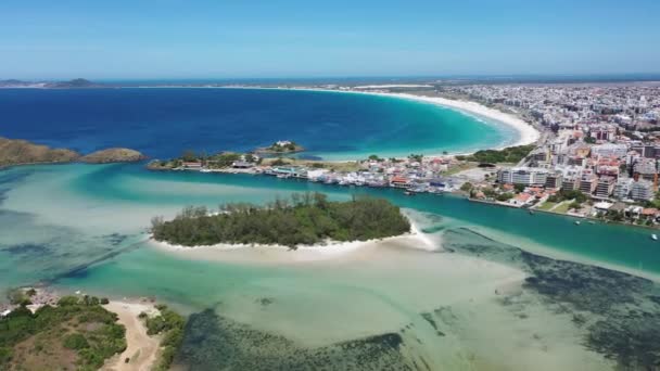 Vista Mar Praia Costeira Região Dos Lagos Rio Janeiro Brasil — Vídeo de Stock