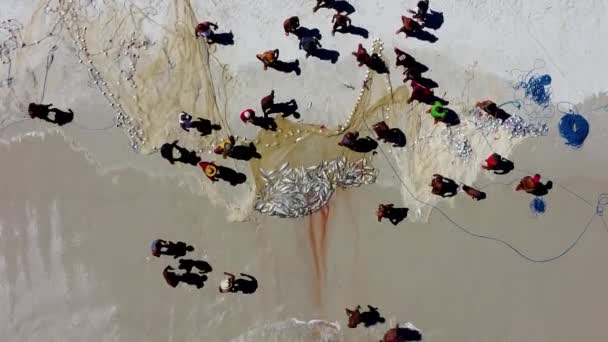 Vue Pêche Sur Plage Rio Janeiro Brésil Scène Pêche Dans — Video