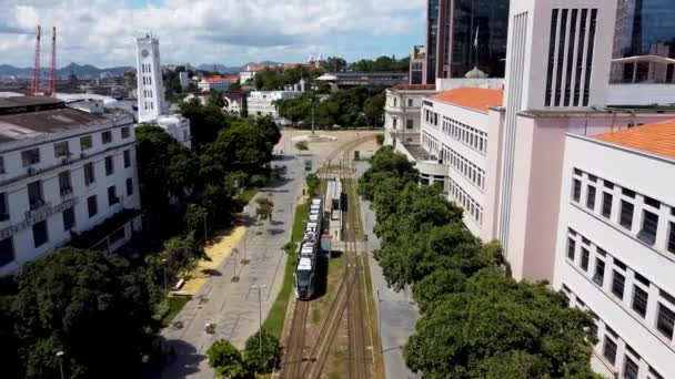 Miasto Rio Janeiro Brazylia Widok Dworzec Kolejowy Rio Janeiro Brazylia — Wideo stockowe