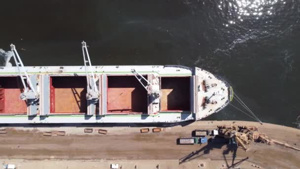 Scène Portuaire Navire Fret Dans Océan Port Rio Janeiro Brésil — Video