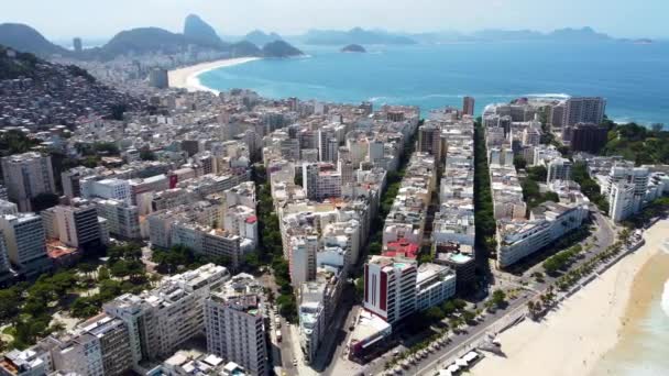 Vista Ciudad Costera Del Paisaje Marino Playa Ipanema Río Janeiro — Vídeos de Stock
