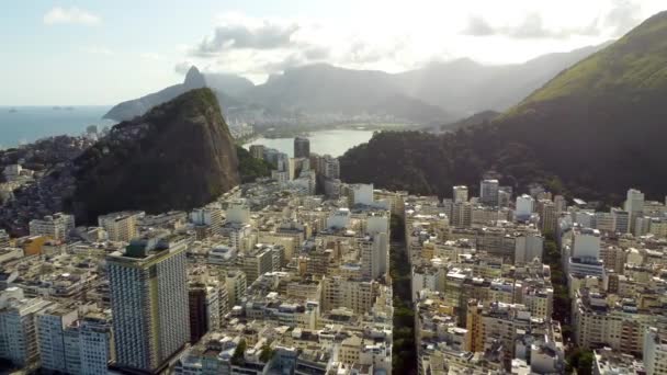 Nascer Sol Praia Copacabana Cidade Costeira Rio Janeiro Brasil Vista — Vídeo de Stock