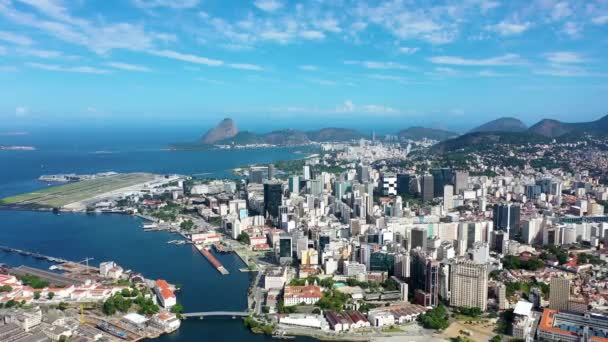 Bay Hill Cena Comunidade Costa Rio Janeiro Cidade Brasil Cityscape — Vídeo de Stock