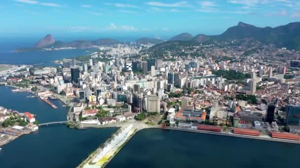 Bay Hill Cena Comunidade Costa Rio Janeiro Cidade Brasil Cityscape — Vídeo de Stock