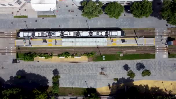 Вид Железнодорожный Вокзал Городе Рио Жанейро Brazil Downtown Вид Железнодорожный — стоковое видео