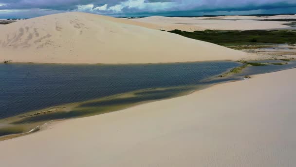 Dunes Jericoacoara Beach Ceara Brazília Sandbar Kilátás Egzotikus Desztináció Dunes — Stock videók