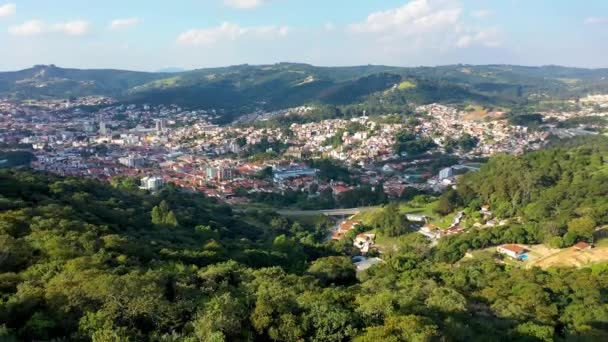 Πανόραμα Πρωινό Τοπίο Του Sao Roque Βουνό Cityscape Σάο Πάολο — Αρχείο Βίντεο
