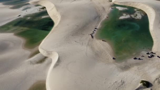 Dunes Scen Route Emotions Jericoacoara Ceara Brasilien Sandbar Landskap Dunes — Stockvideo