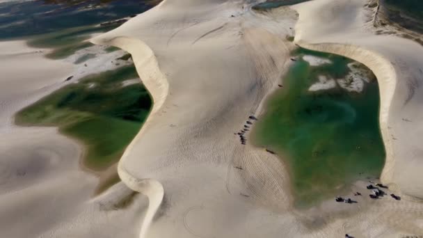 Природный Парк Видом Песчаные Дюны Пляже Джерикоакоакоара Сира Бразилия Природный — стоковое видео