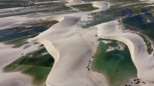 Natural Park View Sand Dunes Mountains Jericoacoara Beach Ceara Brazil — Stok video