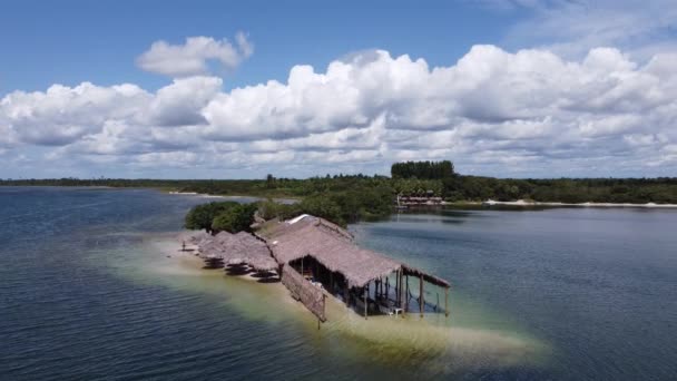Strand Van Paradisiac Jericoacoara Ceara Brazilië Exotische Bestemming Tropisch Reizen — Stockvideo