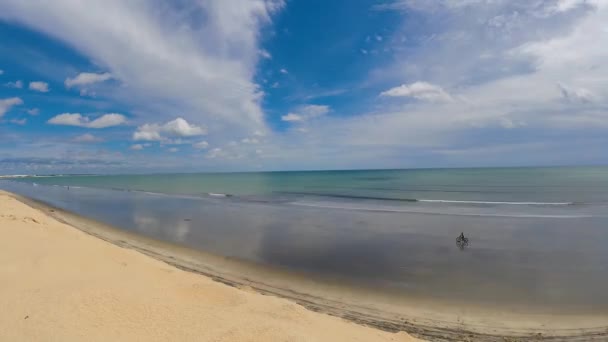 Tengeri Panoráma Jericoacoara Strand Ceara Brazília Tengerparti Panoráma Tengerparti Jelenet — Stock videók