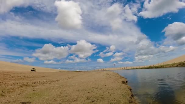 Brasilianische Nordostansicht Des Nationalparks Jericoacoara Dünen Ceara Brasilien Brasilianische Nordostansicht — Stockvideo