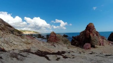 Deniz manzaralı Jericoacoara Sahili, Ceara, Brezilya. Deniz manzaralı Jericoacoara Sahili, Ceara, Brezilya. Tropik deniz manzaralı. Jericoacoara Sahili, Ceara, Brezilya. Tropikal deniz manzaralı..