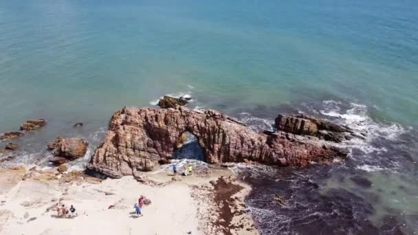 Pejzaż Morza Plaży Jericoacoara Ceara Brazylia Scena Przyrody Widok Plażę — Wideo stockowe