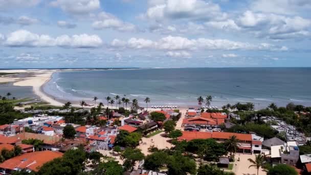 Εξωτικός Προορισμός Της Παραλίας Jericoacoara Ceara Βραζιλία Τροπική Σκηνή Των — Αρχείο Βίντεο