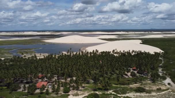 Natuurzicht Jericoacoara Zandduinen Ceara Brazilië Reisbestemming Natuurzicht Jericoacoara Zandduinen Ceara — Stockvideo