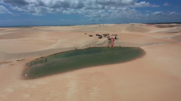 Escenario Natural Las Dunas Tropicales Jericoacoara Hito Del Noreste Brasileño — Vídeos de Stock