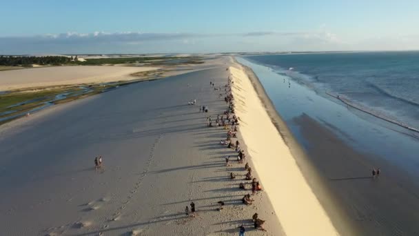 Scène Nature Jericoacoara Dunes Sable Tropical Repère Nord Est Brésilien — Video