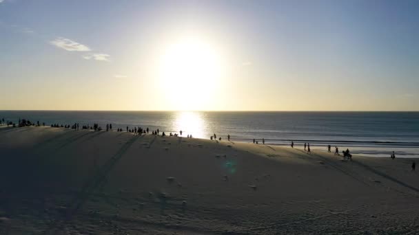 Sunset Landscape Beach Jericoacoara Ceara Brazil Tropical Scene Sunset Landscape — Video