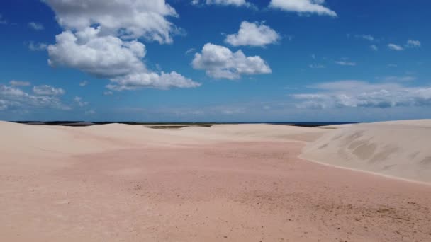 Brasiliansk Nordost Över Jericoacoara Ceara Brasilien Dunes Scen Brasiliansk Nordost — Stockvideo