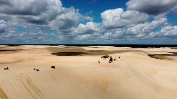 Rota Das Emoções Jericoacoara Ceará Brasil Cena Deserto Dunas Rota — Vídeo de Stock