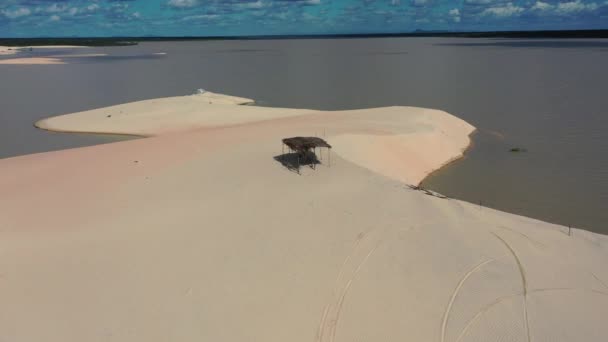 Διαδρομή Των Συναισθημάτων Jericoacoara Ceara Βραζιλία Desert Σκηνή Των Αμμόλοφων — Αρχείο Βίντεο