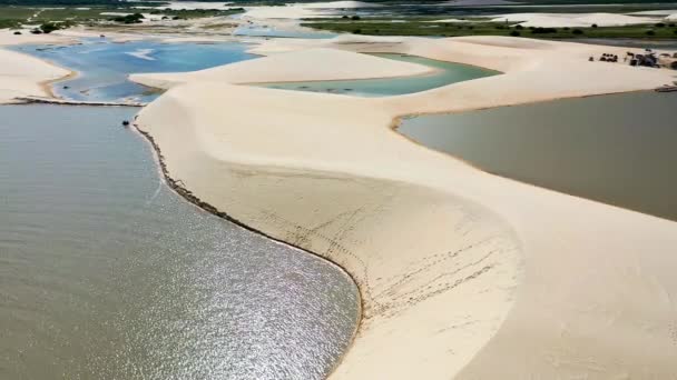 Park Narodowy Jericoacoara Ceara Brazylia Tropikalne Wydmy Piaskowe Scena Przyrody — Wideo stockowe