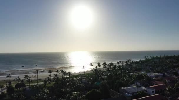 Sunset View Route Emotions Jericoacoara Ceara Brazil Tropical Beach Scene — Stock video