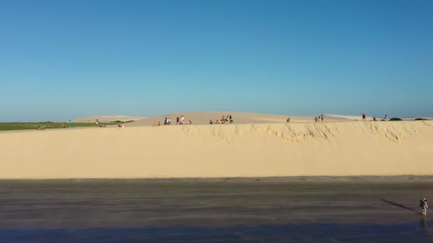 Rota Das Emoções Jericoacoara Ceará Brasil Cena Deserto Dunas Rota — Vídeo de Stock