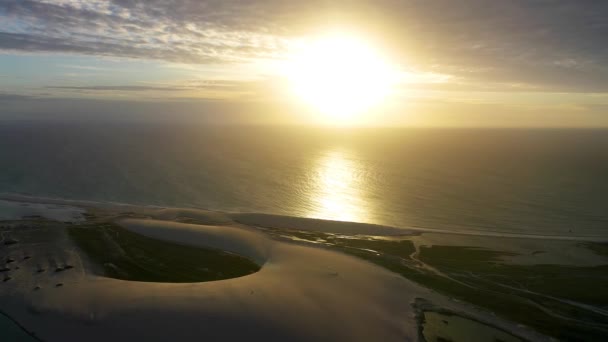 Sunset View Route Emotions Jericoacoara Ceara Brazil Tropical Beach Scene — Stock video