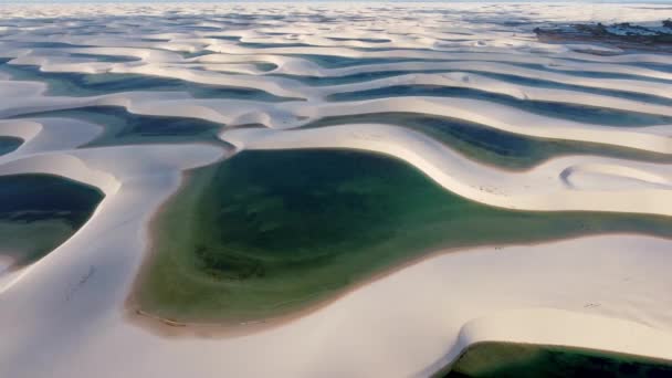 Barreirinhas Maranhao Brasile Vista Esotica Delle Dune Sabbia Lencois Maranhenses — Video Stock