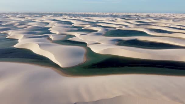 Lencois Maranhenses National Park Maranhao Brazil Tropical Destination Lencois Maranhenses — Stock Video