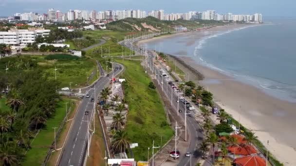 Sao Luis Yolu Maranhao Brezilya Şehirdeki Otoyol Sao Luis Yolu — Stok video