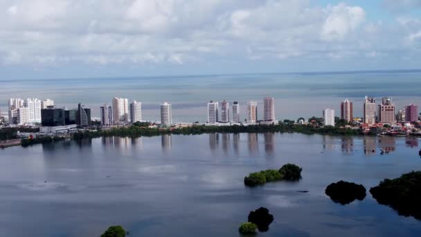 Sao Luis City Maranhao Brezilya Göl Manzarası Cityscape View Sao — Stok video