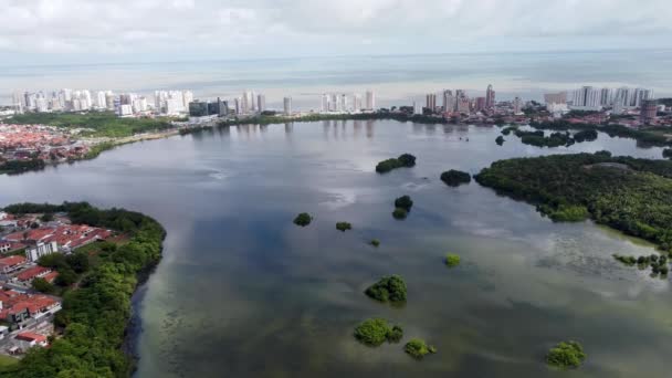 Cena Lago Cidade São Luis Maranhão Brasil Vista Cidade Cena — Vídeo de Stock