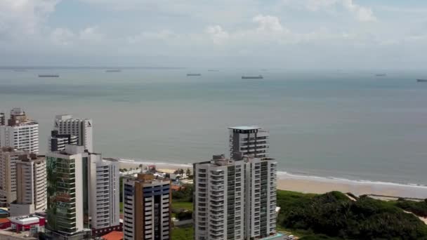 Sao Luis Şehrinin Deniz Manzarası Maranhao Brezilya Sao Luis City — Stok video