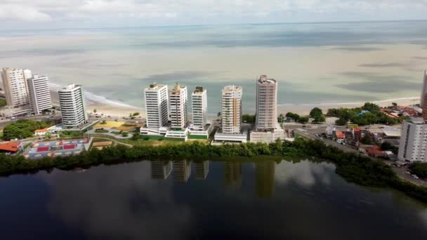 Cena Lago Cidade São Luis Maranhão Brasil Vista Cidade Cena — Vídeo de Stock