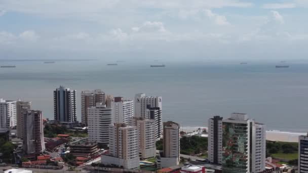 Sao Luis Şehrinin Deniz Manzarası Maranhao Brezilya Sao Luis City — Stok video