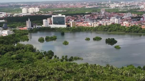 Scena Lacului Orașul Sao Luis Maranhao Brazilia Scena Lacului Orașul — Videoclip de stoc